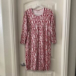 ☘️LAST CHANCE!! Lands' End Red and White Festive Nightgown Pajama